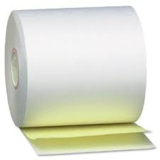 2 Ply White /Canary  rolls, 4 1/2 in. for UNISY...